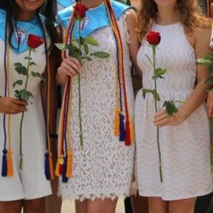 Backless White Lace Dress NWOT